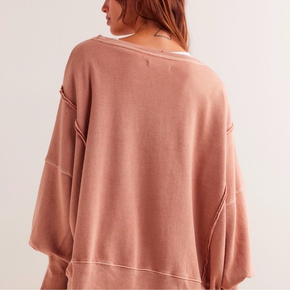 NEW Free People Graphic Camden Pullover Sweatshirt - Picture 6 of 7